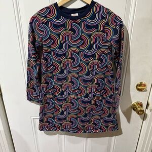 Hanna Andersson Kids Casual Dress - Navy Rainbow
